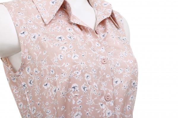 Халат женский BIZE принт цветы р. L персиковый