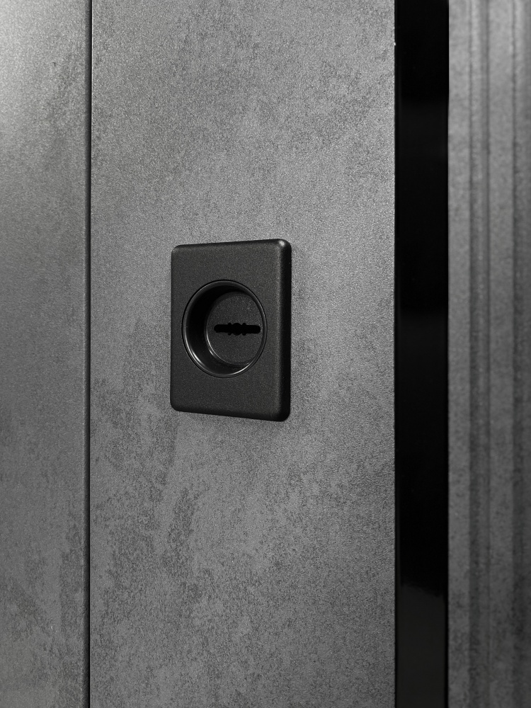 Двері вхідні Міністерство дверей Престиж-3К-550-М (Бетон А./О.С.) бетон антрацит / оксид 2050x960 мм праві