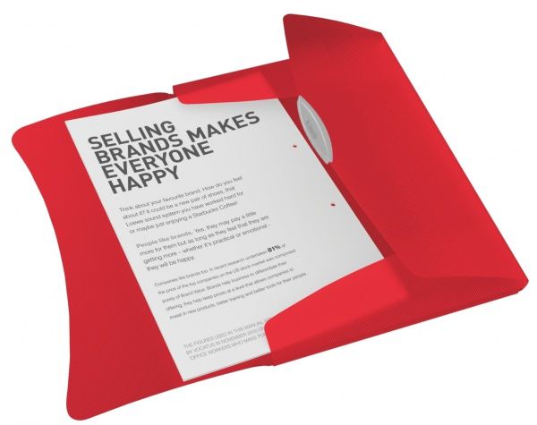 Папка на резинці А4 червона 624042 Esselte