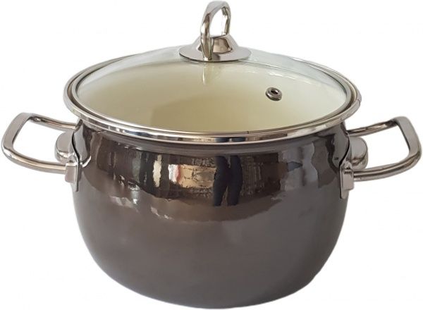 Кастрюля сферическая 5 л Металлик Idilia