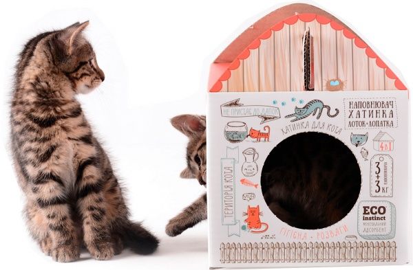 Наповнювач для котячого туалету ECO Instinct Хатинка 4 в 1