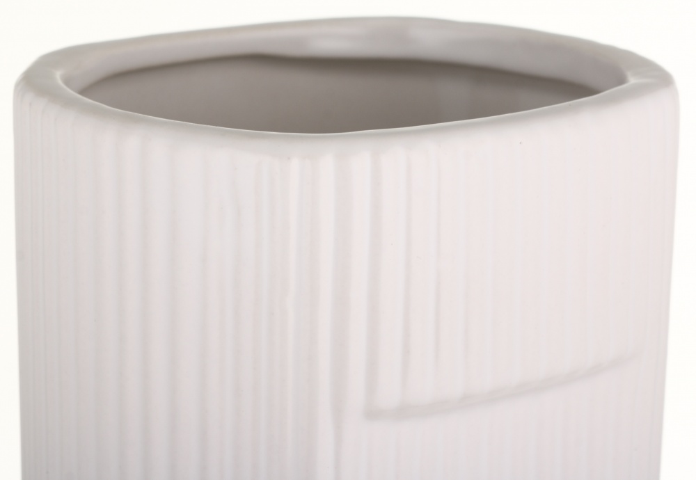 Ваза керамическая Pinsung Ceramics Nooka 27,5 см белая матовая PS33412