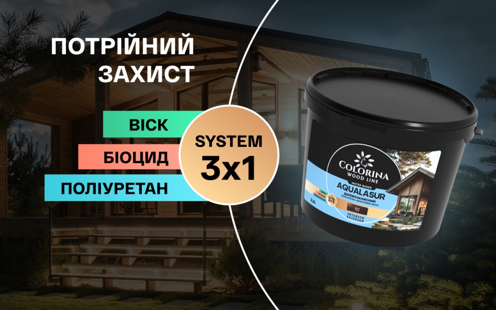 Антисептик COLORINA Aqualasur графит глянец 2,5 л
