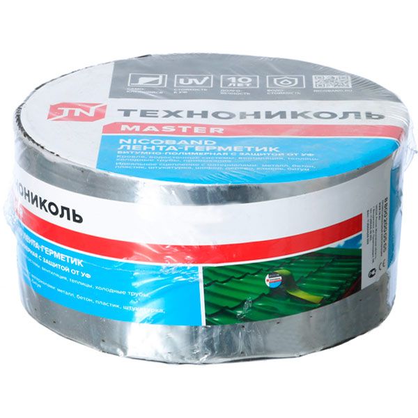 Покрівельно-ущільнювальна стрічка TECHNONICOL Nicoband 100 мм x 10 м