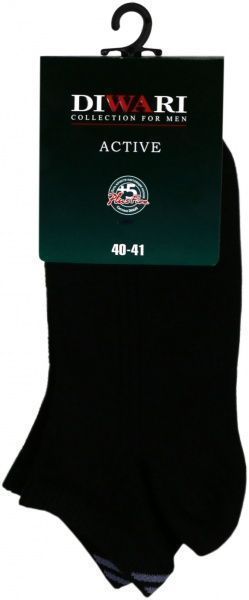Шкарпетки Diwari ACTIVE 018 короткі р. 25 чорний 