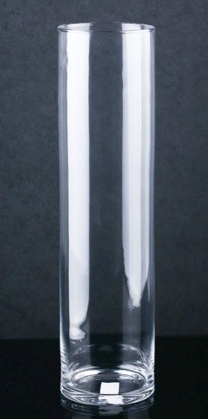 Ваза скляна Циліндр 13х50 см