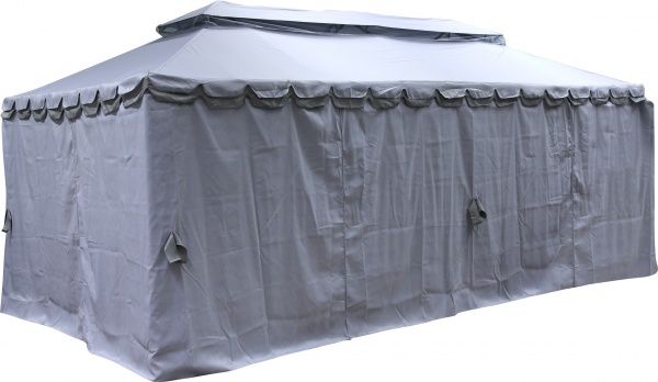 Павильон садовый Indigo с москитной сеткой 3х6 м DU063 серый