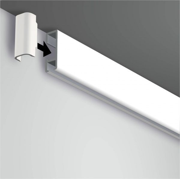 Комплект заглушек для системы подвеса картин Click Rail белый Artiteq