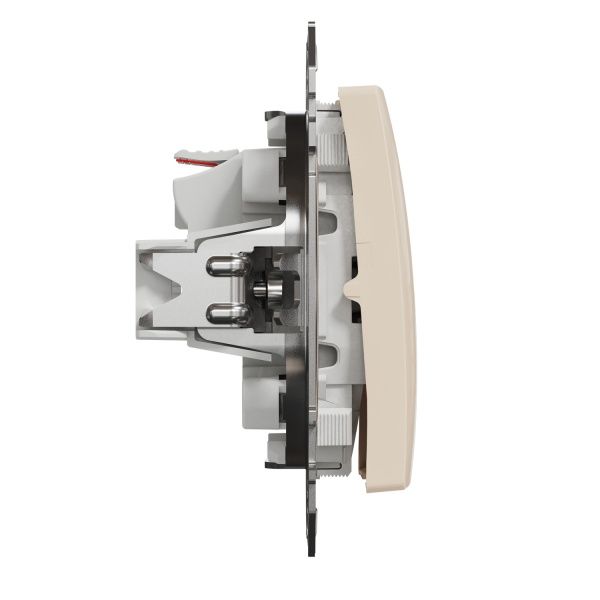 Вимикач двоклавішний Schneider Electric Sedna Design без підсвітки 10 А 250В бежевий SDD112105