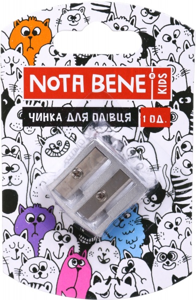 Чинка для олівця металева на 2 отвори Nota Bene