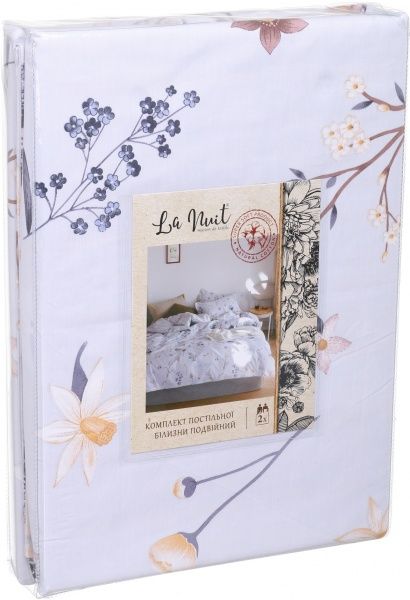 Комплект постельного белья Silver blossom двуспальный разноцветный принт La Nuit 