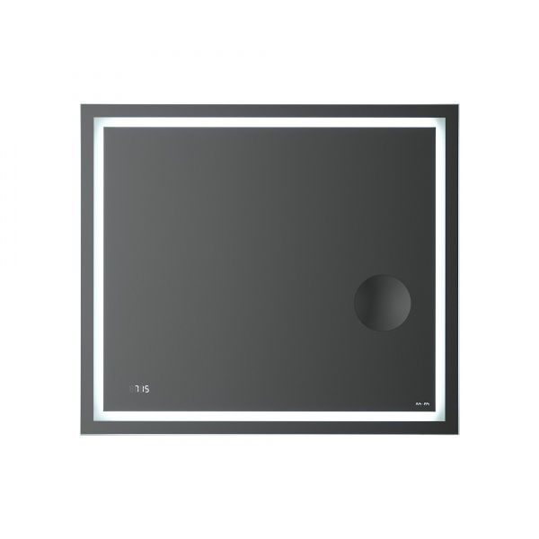 Зеркало AM.PM с контурной Led-подсветкой с часами и косметическим зеркалом 80 см M91AMOX0803WG38 