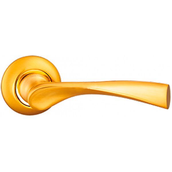 Ручка для дверей на розетці Linde Z-1299 полірована латунь/матова латунь