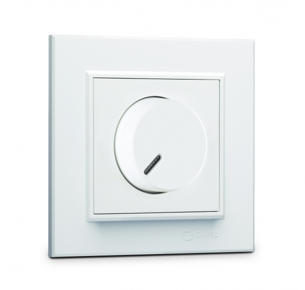 Светорегулятор поворотный Makel Karea 600 Вт 20 IP белый 56001011