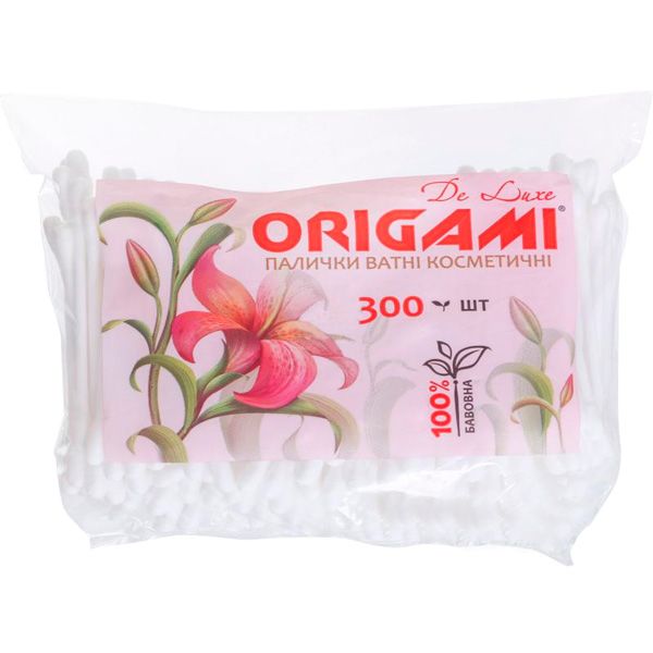 Ватні палички Origami 300 шт. (м'яка)