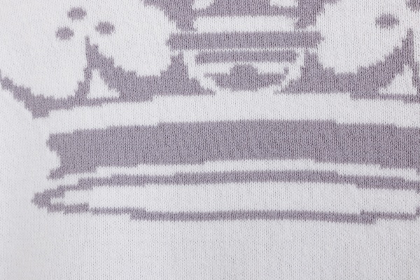 Плед Banian Корона 90x100 см белый с серым 