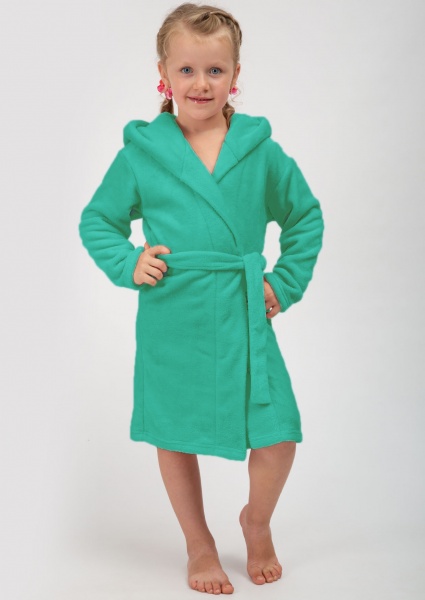 Халат дитячий для дівчаток Roksana Вушки р.146 ментоловий 
