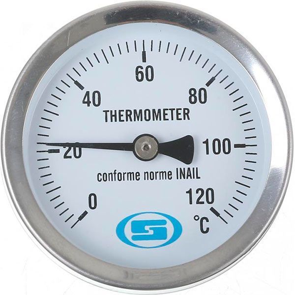 Термометр Gross горизонтальний 1/2 O60мм L50мм (0-120°С)