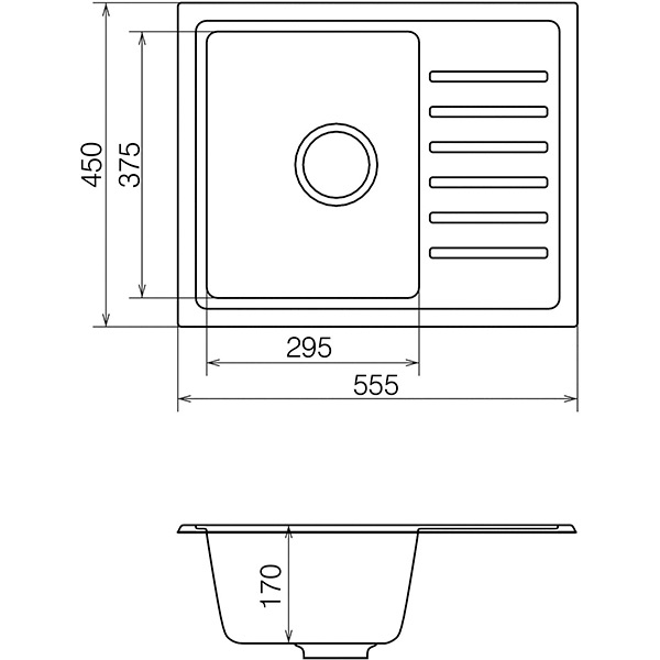 Мойка врезная Vankor Lira LMR 02.57 Black