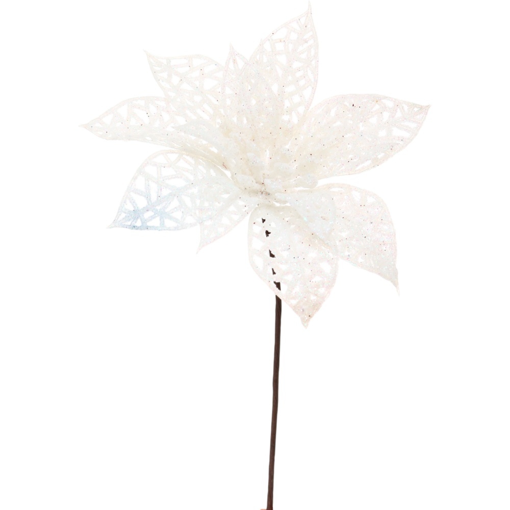 Декорация новогодняя пуансетия классическая 11 см цвет в ассортименте