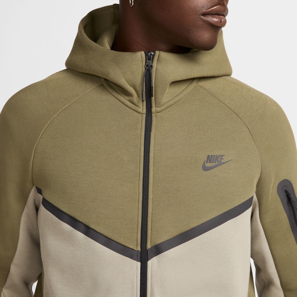 Джемпер Nike M NK TCH FLC FZ WR HOODIE HV0949-222 р.S хаки