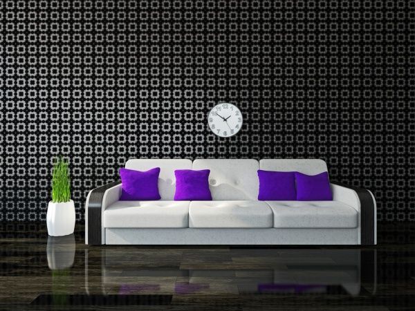 Часы настенные Элемент 25,4 см черный контур