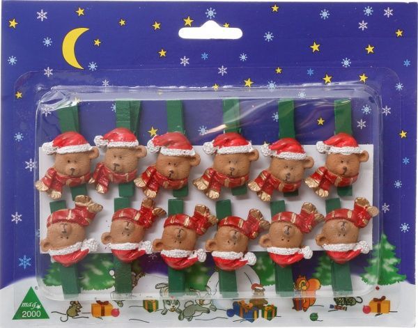 Набор декоративных прищепок Фигурки 12 шт./уп. 