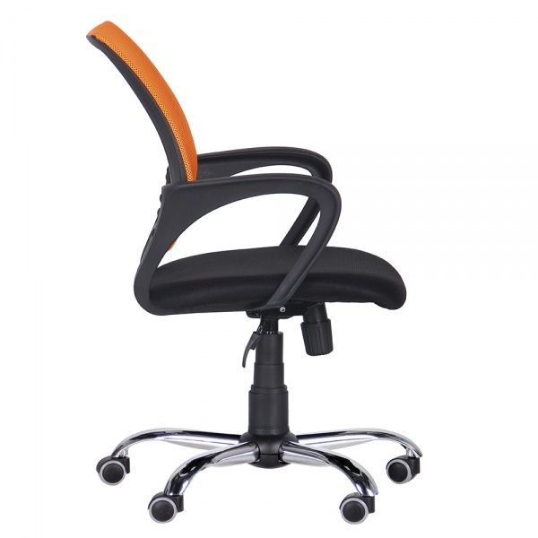 Крісло AMF Art Metal Furniture ВебХром Tilt спинка-сітка чорний/помаранчевий 