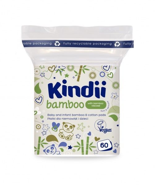 Ватные диски Kindii Bamboo 60 шт. (мягкая)