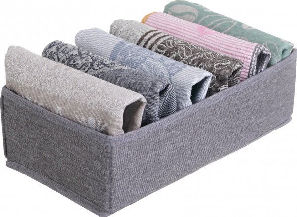 Органайзер для белья SO04119-1 London темно-серый 6 секций 90x320x320 мм