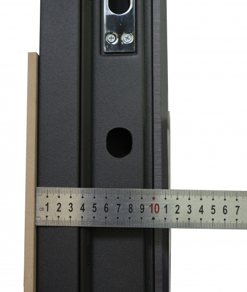 Двері вхідні Міністерство дверей КС (квартира) дуб грифель / пломбір горизонт 2050х860 мм ліві