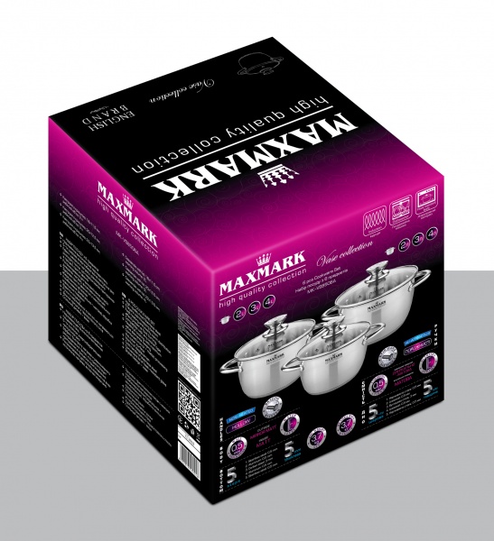 Набор кастрюль Maxmark 6 предметов MK-VS8506A