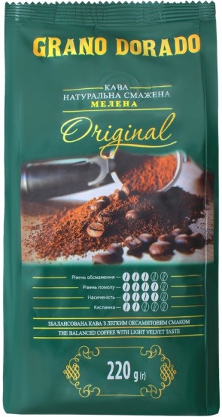 Кофе молотый Grano Dorado жареная молотая Original м/у 220 г