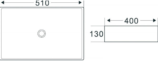 Умивальник Invena Ate CE-16-001 13x51x40 см