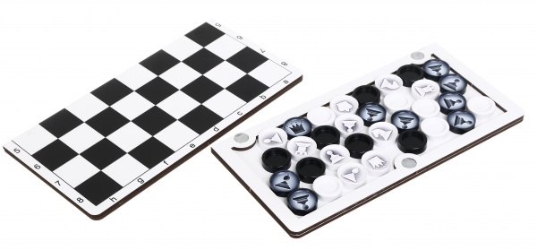 Игровой набор Шахматы и шашки карманные 2 в 1 200х100 мм
