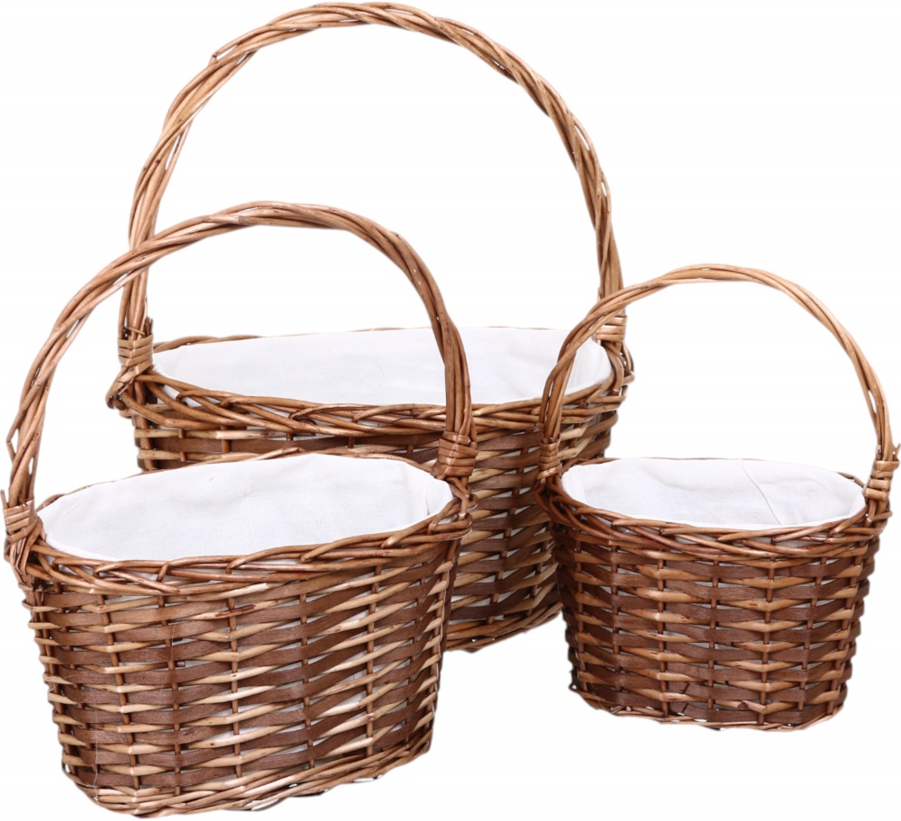 Кошик плетений з текстилем 23х15х16/30 см RL24-55T-3