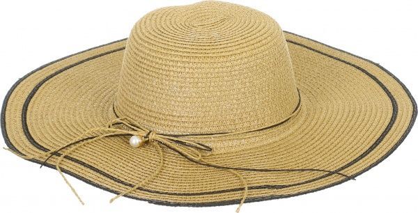 Шляпа со средними полями Wendi one size бежевый