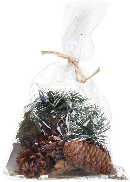 Набор новогодних декораций шишки и хвоя EPI-C37587 