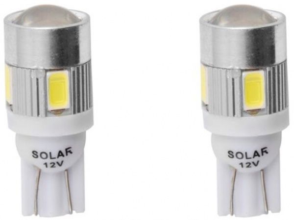Лампа світлодіодна LED Solar 6SMD white LS285_B2 T10 W2.1x9.5d 12 В