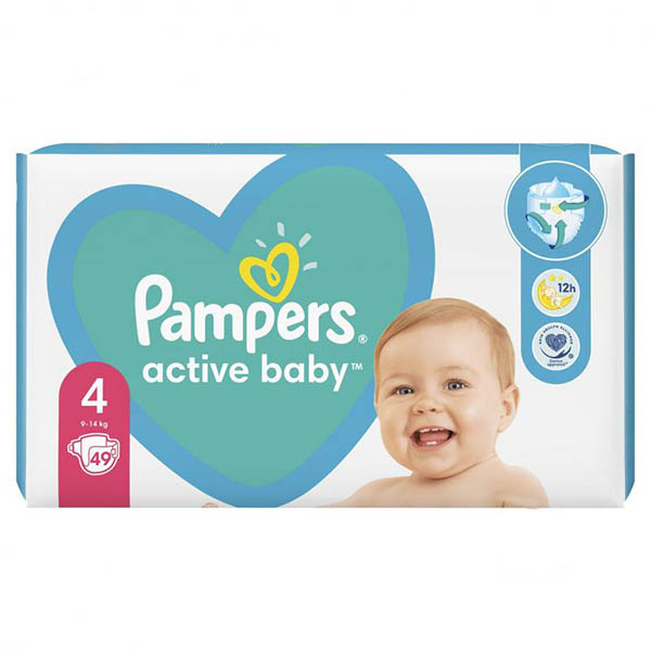 Підгузки Pampers Active Baby 4 9-14 кг 49 шт.