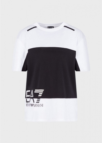 Футболка EA7 T-SHIRT 3KTT04-TJ9ZZ-1100 р.S білий