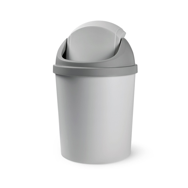 Відро для сміття MVM BIN-10 5 л сірий