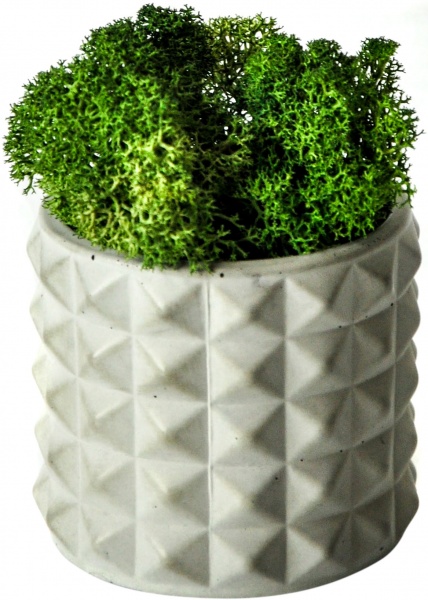 Кашпо декоративне Рiramid cup сірий бетон