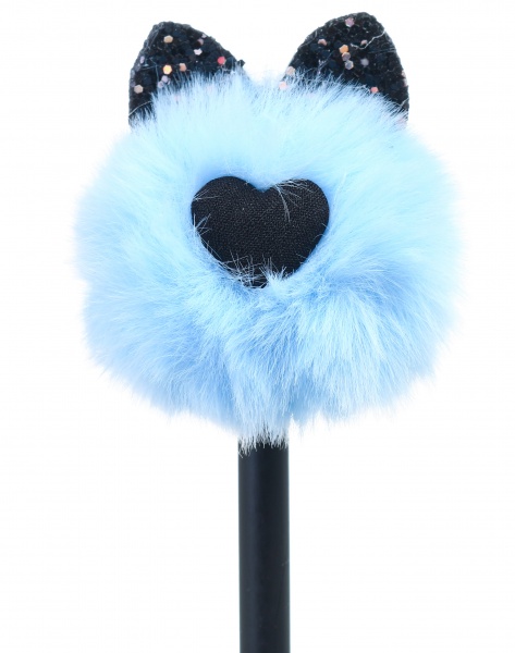 Олівець чорнографітний Пухнастик з вушками блакитний