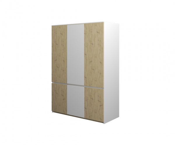 Шкаф SOKME Лаура 3Д дуб артизан/белый 