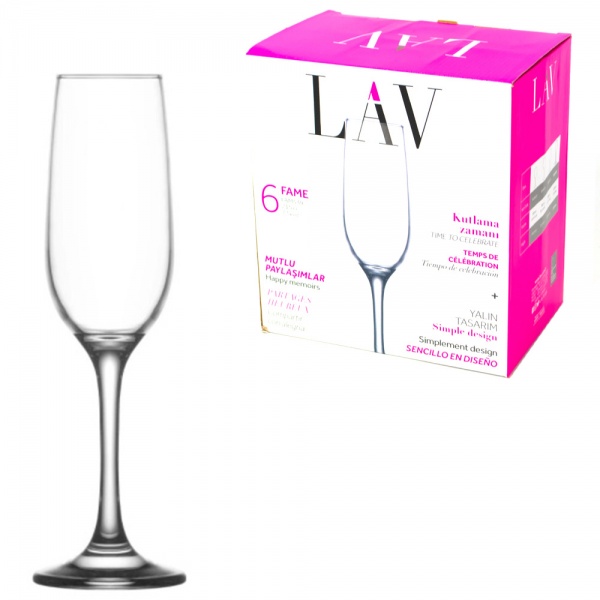 Бокал для шампанского Fame 215 мл LAV 