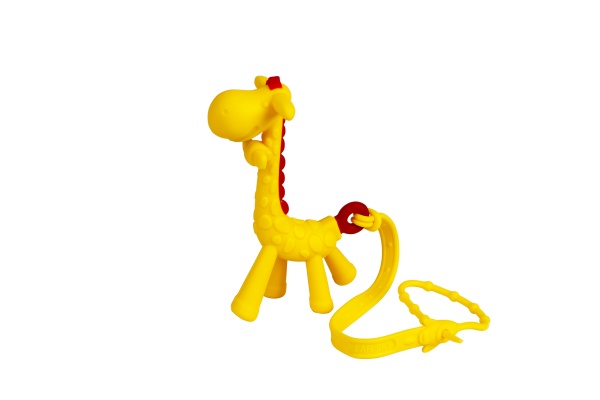 Прорезыватель силиконовый Baby Team Жирафик с держателем