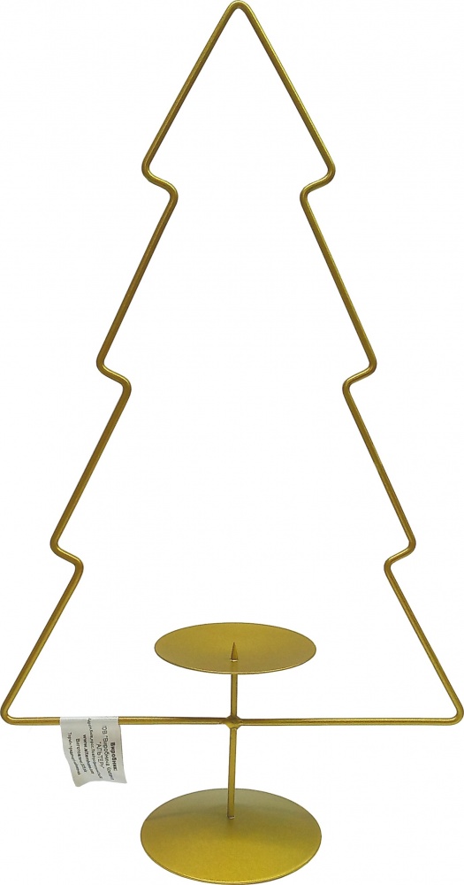 Свічник Зручно різдвяний Ялинка GOLD 340 мм