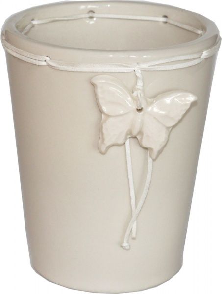 Кашпо керамическое Дон Пион Garden Beaty 272 круглый 1л кремовый 