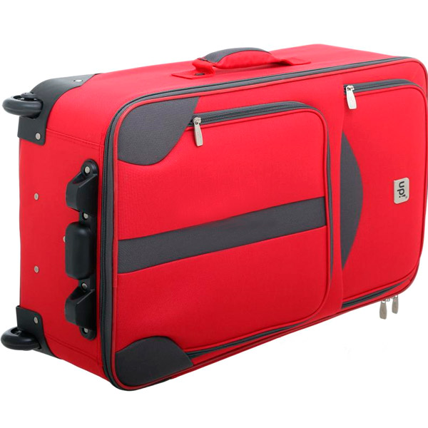 Чемодан Underprice 1022NC краный с серой полоской 61х40х20 см